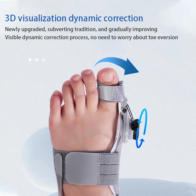 Unisex Bunion Corrector  Foot Hallux Valgus Braces Rotatable Toe Separator Straightener Adjustable Pedicure Finger Toe Corrector