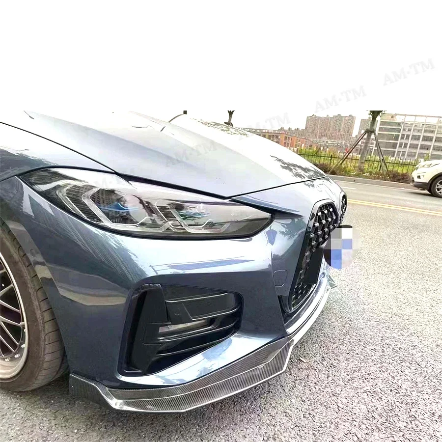 

For BMW 4 Series G22 G23 Carbon Fiber Front lip Car Front Bumper Diverter Spoiler Diffuser Front lip chin Car Accessories