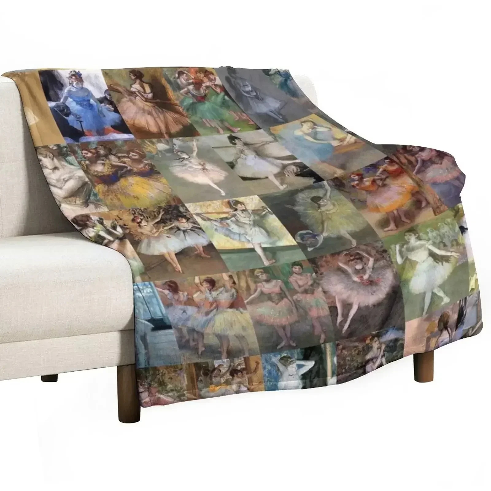 Edgar Degas Dancers Throw Blanket Plaid on the sofa warm for winter Comforter Weighted Cute Plaid Personalized Gift Blankets