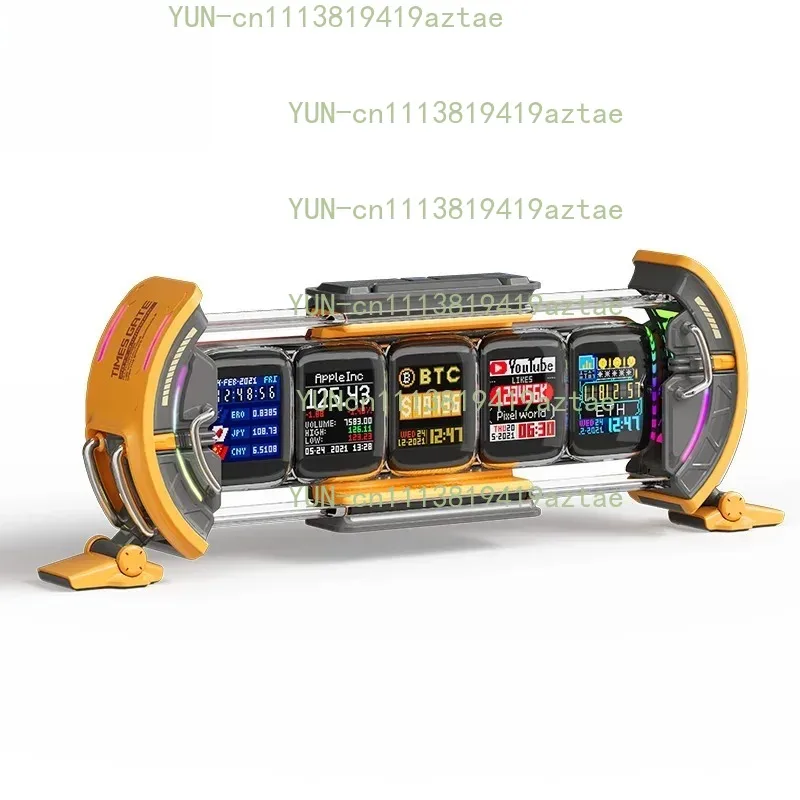 Gaming Room Setup Digital Clock with Smart APP Control, WiFi Connect, RGB LED Display, Office Decor Cyberpunk