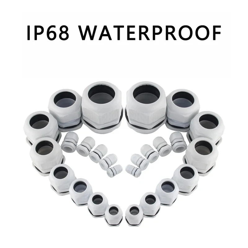 IP68 Nylon Cable Glands PG 7 9 11 13.5 16 19 21 25 29 36 High Quality Wire Plastic Waterproof Connector Cable Joints