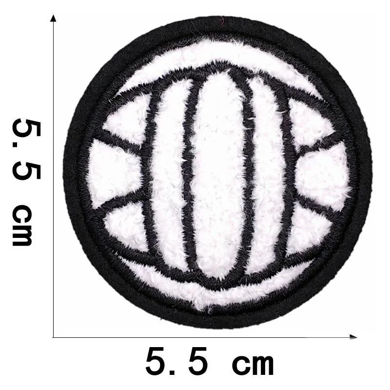 10 pcs Sport Patches Soccer  Iron On Chenille Embroidered Patch Basketball Football Patch for jackets