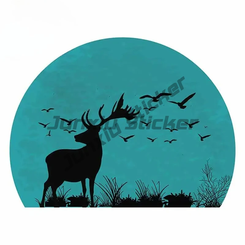 

For Forest Deer Car Stickers Windows Windshield Car Door Decal Motorcycle Cartoon Anime Decoration