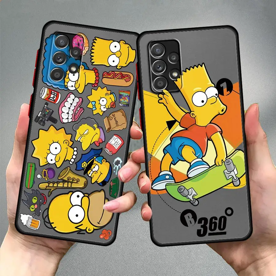 Simpsons Family Phone Case for Samsung Galaxy A21s A52 A32 A22 A72 A23 A13 A14 A51 A71 A31 A53 A33 A73 A12 A24 Shell Cover