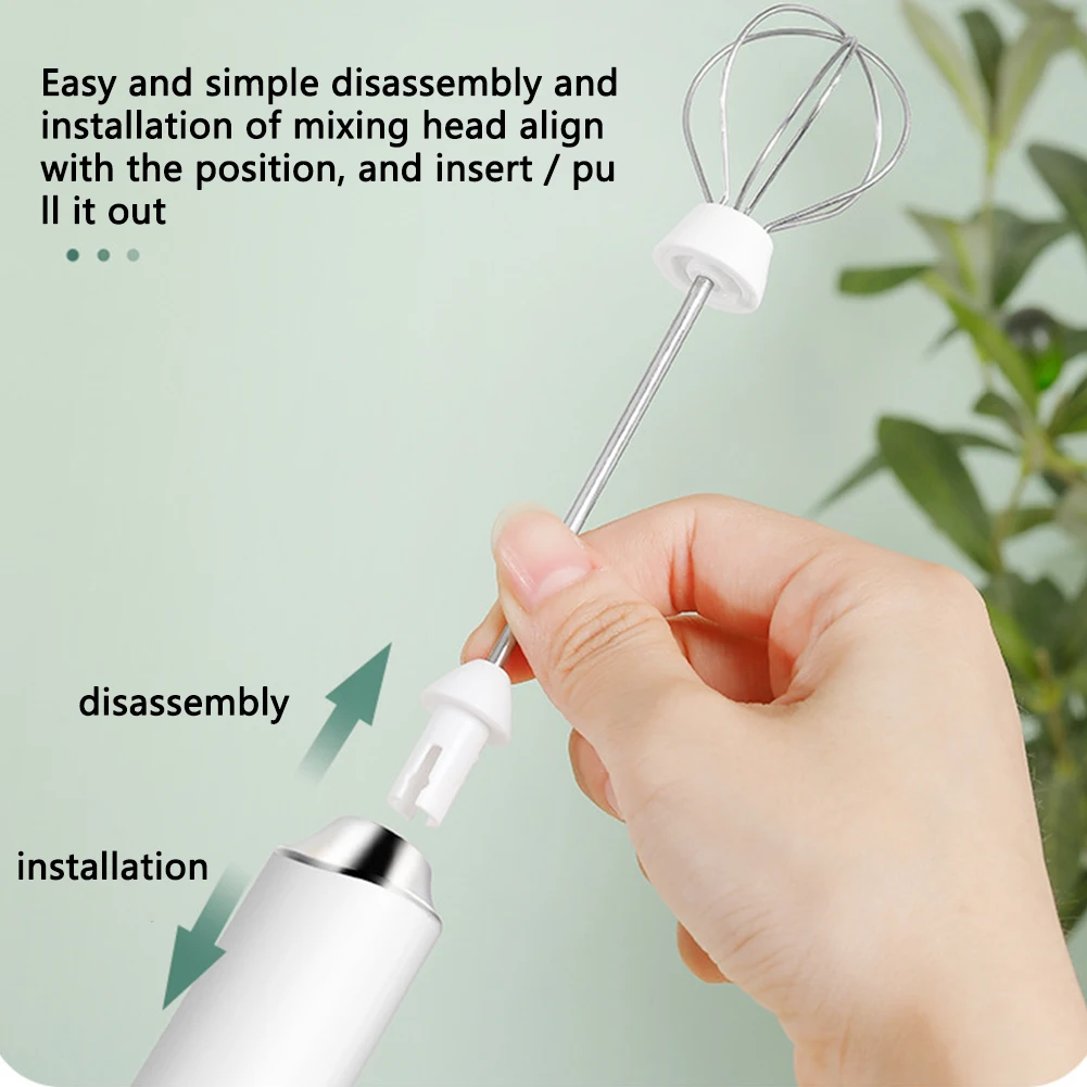 Egg Beater Handheld Kitchen Egg Beater Usb Charging Wireless Mini Electric Whisk Coffee Milk Mixer