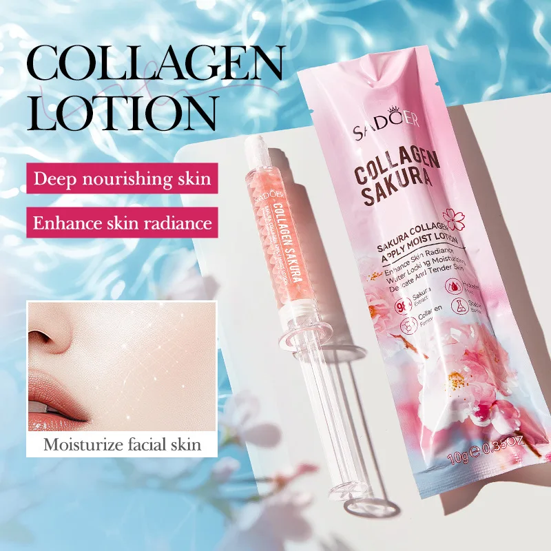 

Sakura Collagen Facial Serum Face Lotion Moisturizing Face Emulsion Oil Control Water Replenishment Refreshing Facial Essence