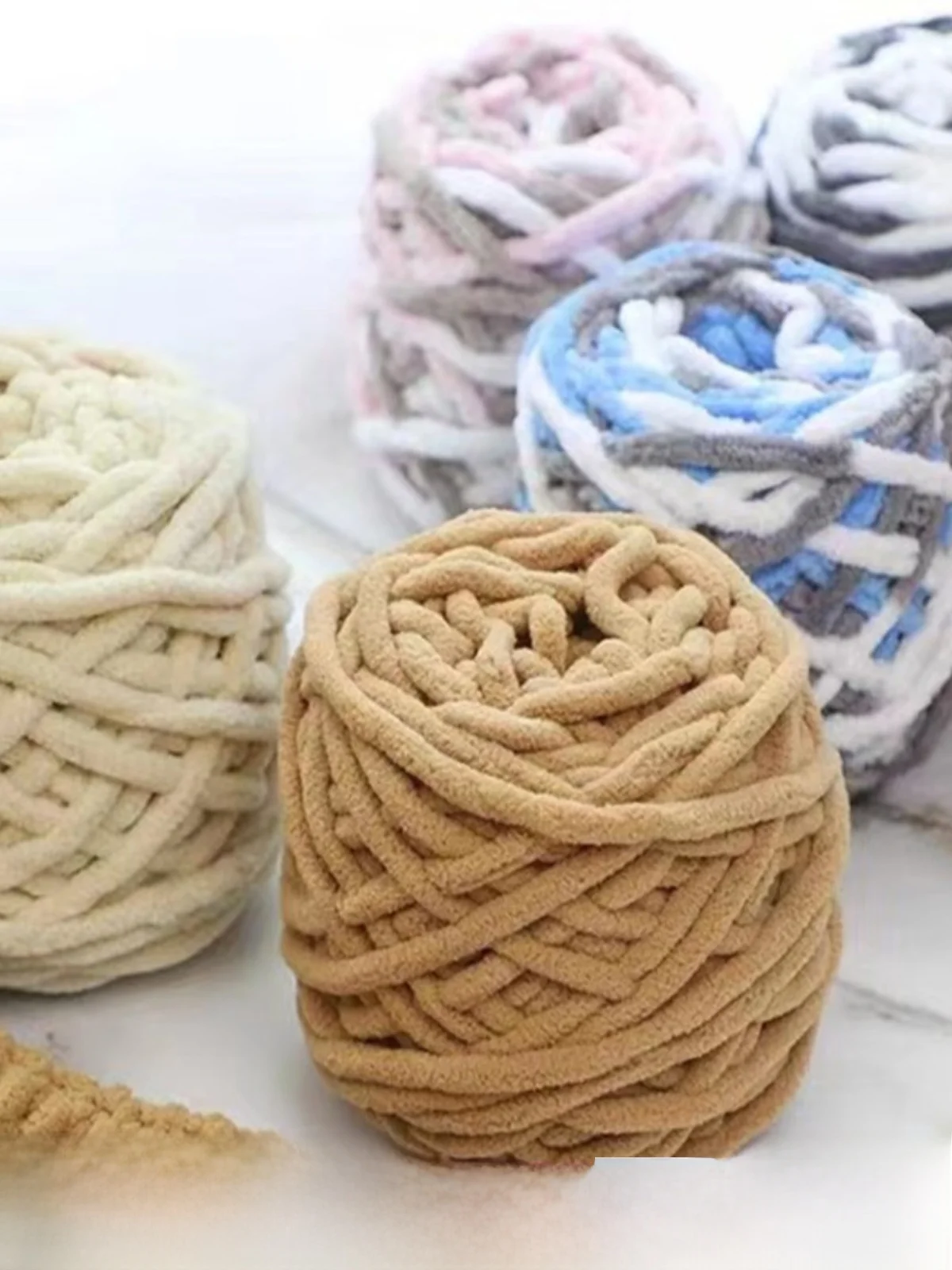 اليد الحياكة الجليد قطاع الغزل ثي لينة الكرة هوك للرجال النساء DIY بها بنفسك الكروشيه وشاح النعال مادة النسيج موسم الصيف