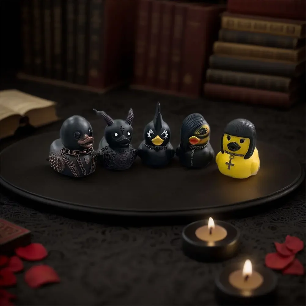 تمثال بطة راتنج للديكور الداخلي للسيارة ، زخرفة الشيطان ، نحت البط القوطي ، ألعاب قابلة للتجميع ، عناصر شريرة #3