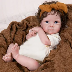 45cm Blue Eyes  Reborn Doll Bettie Lifelike Soft Touch Cuddly Baby Multiple Layers Painting 3D Skin with Visible Veins