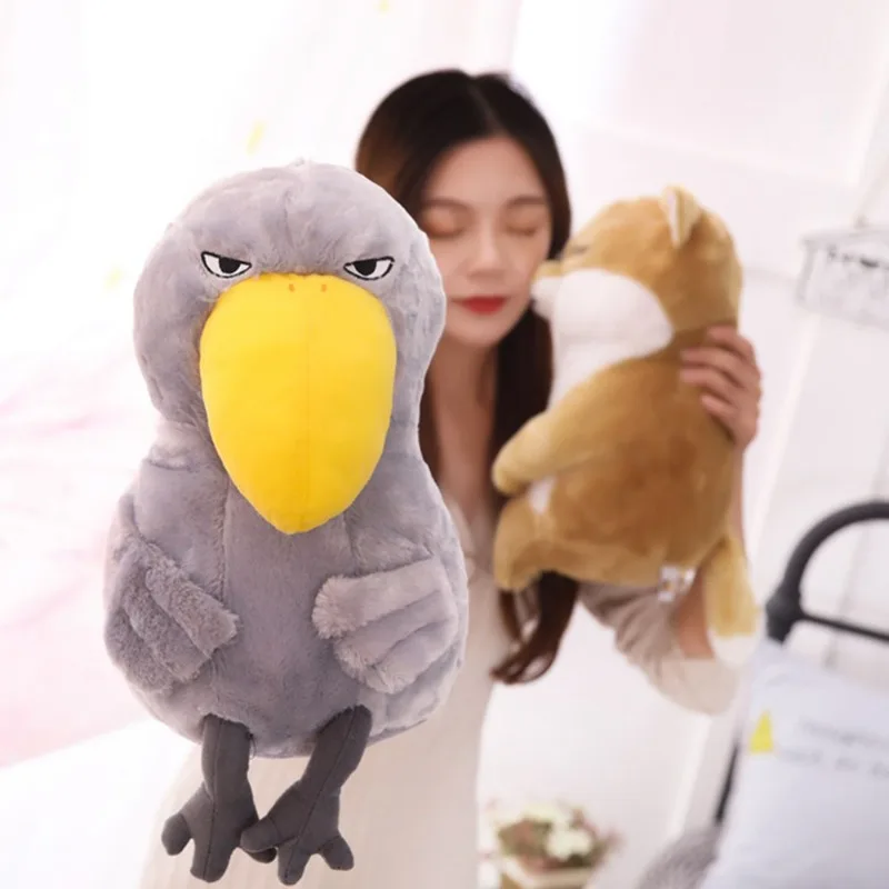 Cute Big Mouth Bird Fox Plush Toys Funny Stuffed Animals Plushies Dolls Soft Huggable Pillow Home Decoration Kids Birthday Gifts