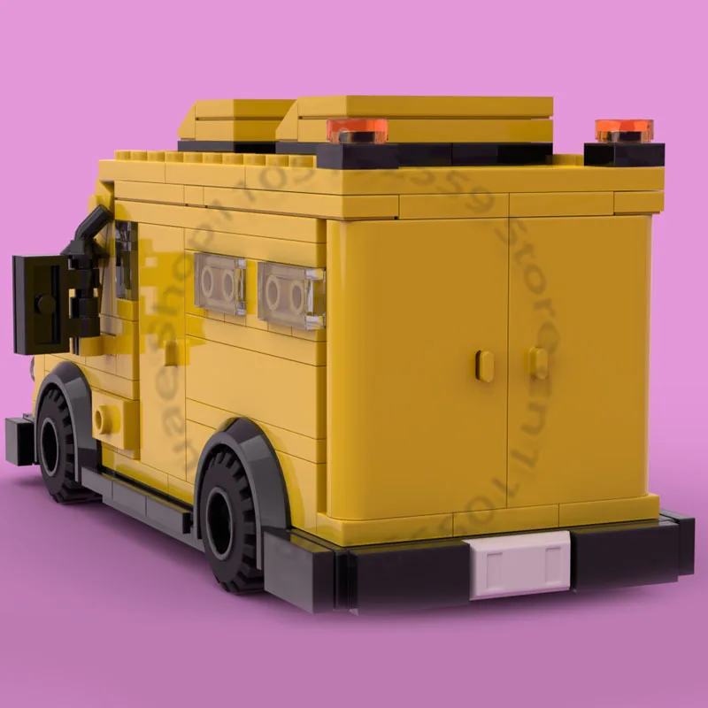 263 PCS Transport Car Armoured Cash Truck MOC Customize Modular Building Block Simple Model Creative DIY Assembly Toy Gift
