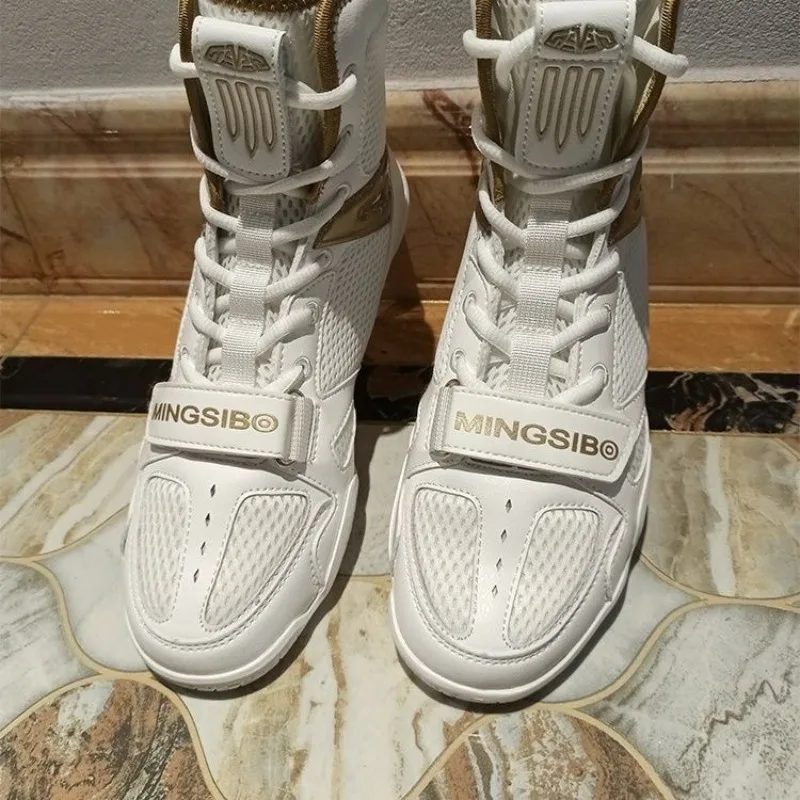 

Professional Men Women Wrestling Boots Breathable Boxing Shoes for Unisex Wearable Fighting Boots Indoor Sports Shoes