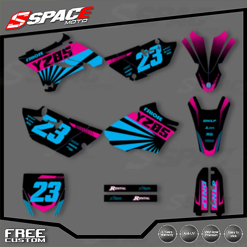 

SPACE Custom Motorcycle Graphics Background Decal for YAMAHA YZ85 2015 2016 2017 2018 2019 2020 2021 Stickers Kits 009