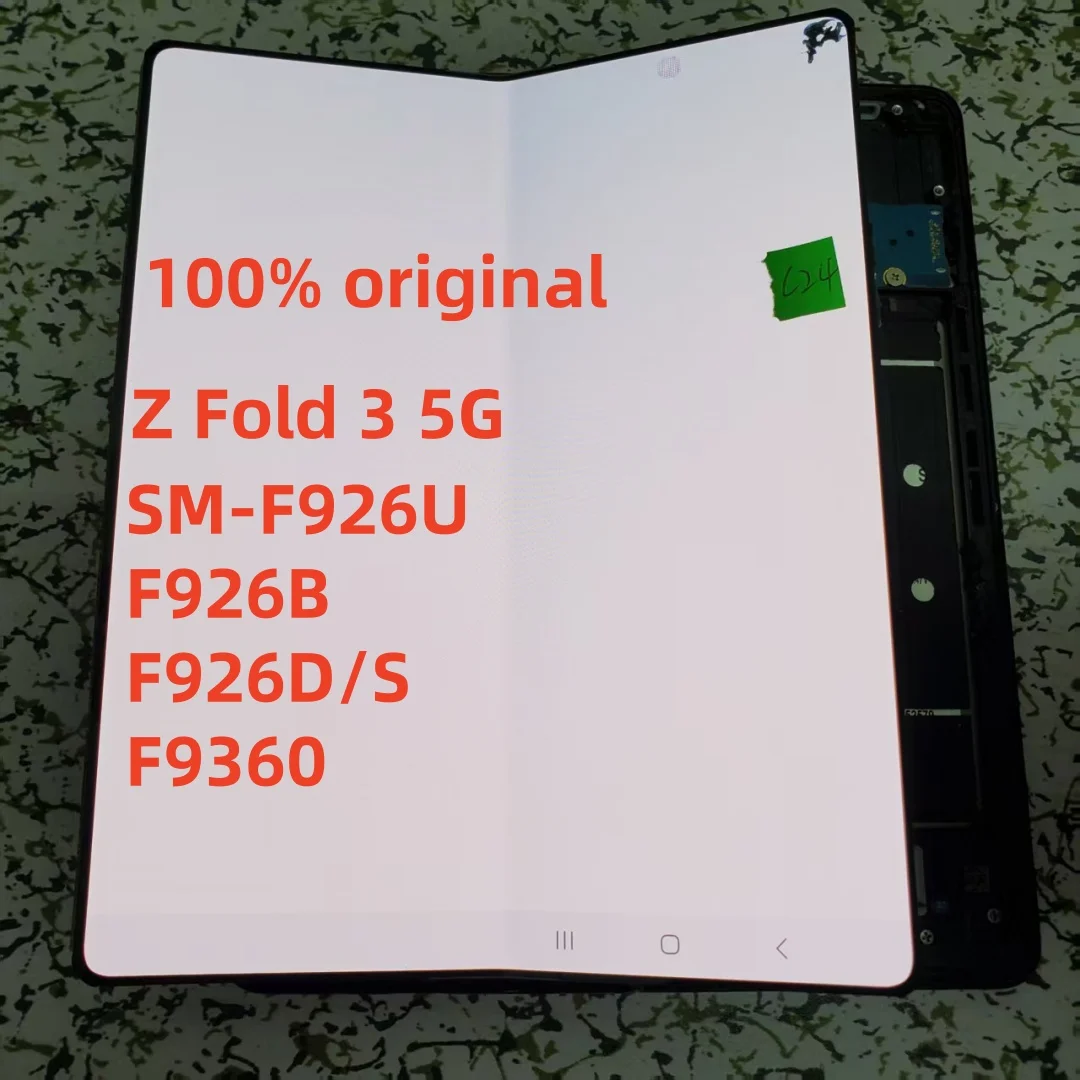 Поп 100% оригинал Z Fold 3 5G AMOLED подходит для SM-F926U F96B F926D/S ЖК-дисплей, сенсорный экран, компонент дигитайзера, старый винт