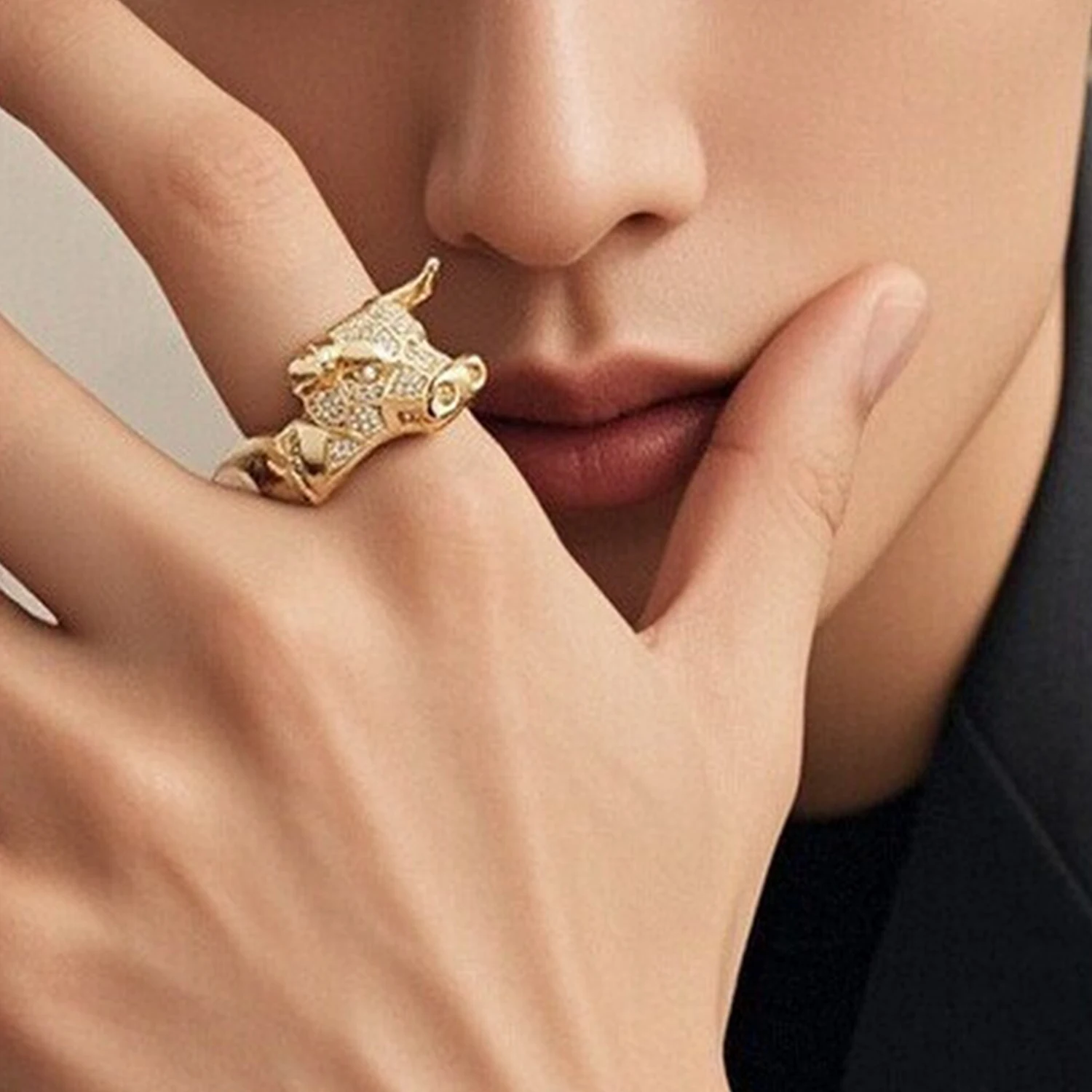 

Lucky men's bull head ring, 8/9/10, suitable for men's work, shopping, business occasions, gifts for fathers and boyfriends