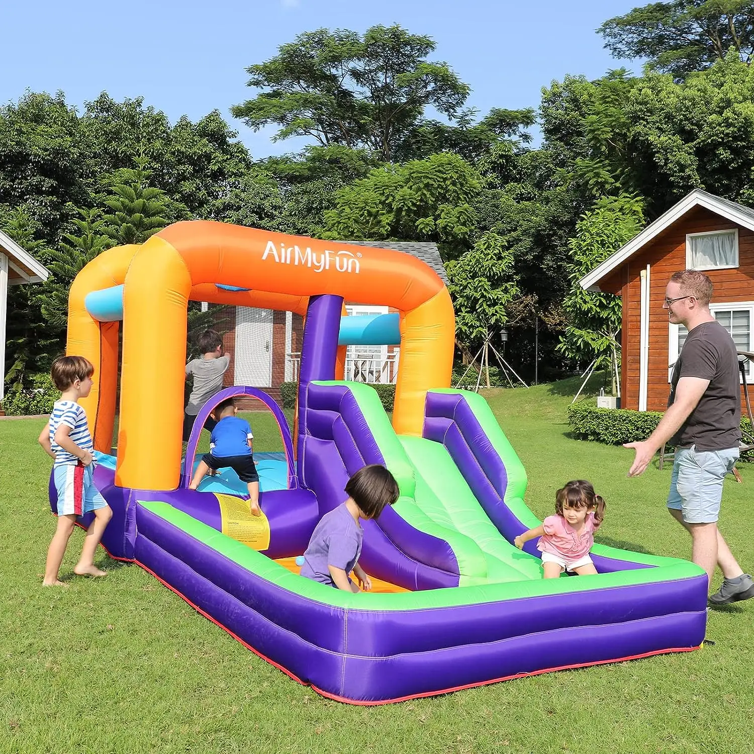 

AirMyFun Inflatable Bouncy House for Kids Outdoor,Inflatable Bouncy Castle for Big Kids,Kids Bounce House with Blower for Indoor