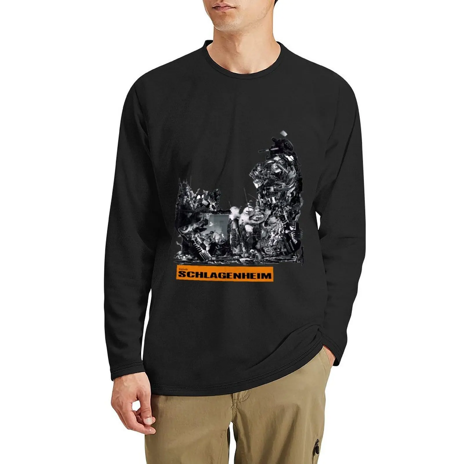 Black midi schlagenheim merch Long T-Shirt animal print shirt for boys tees plus size tops plain t-shirt mens graphic t-shirts