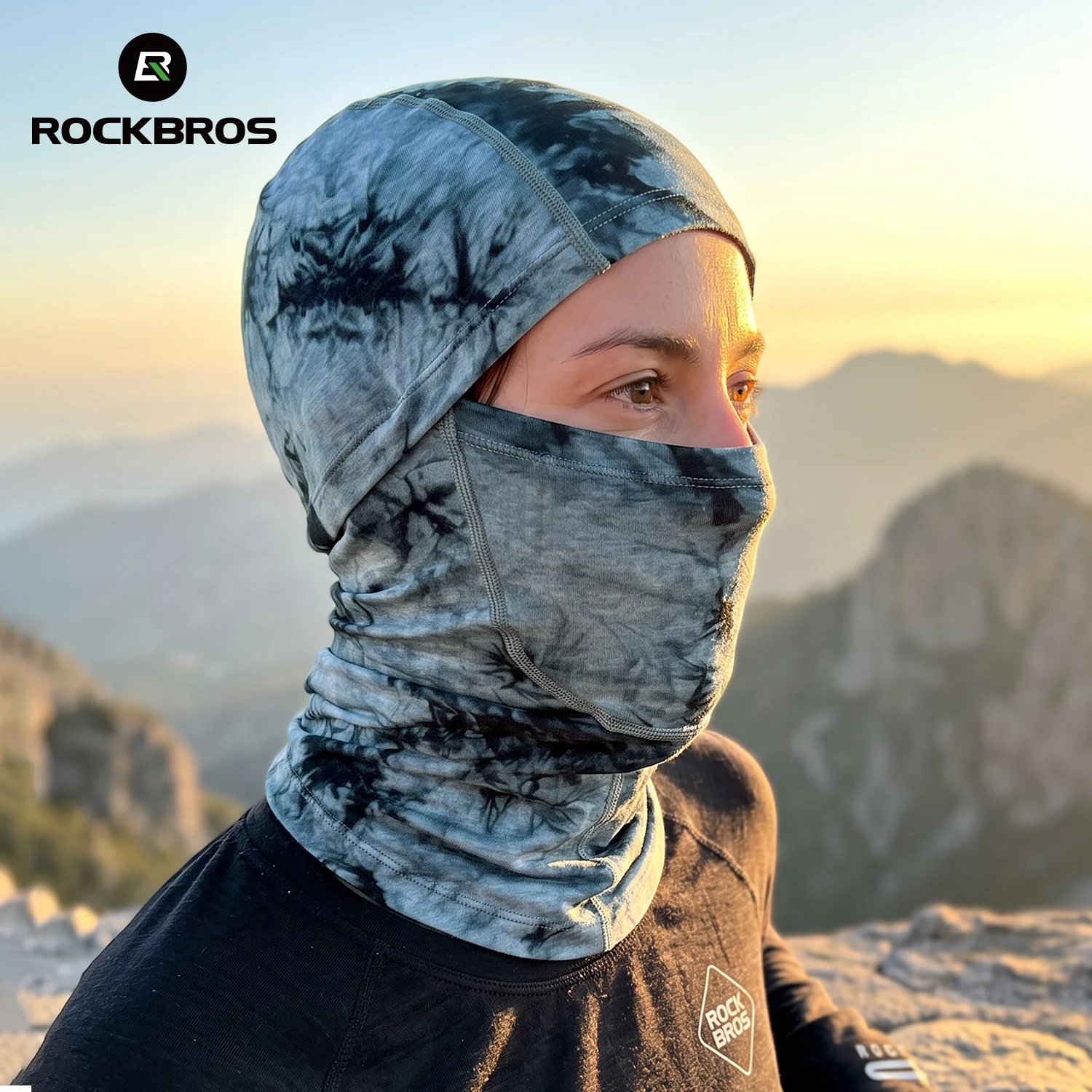 ROCKBROS Lyocell Wool Bicycle Full Face Mask Winter Keep Warm Windproof Bike Caps Men Women Motorcycle Ski Neck Scarf Mask