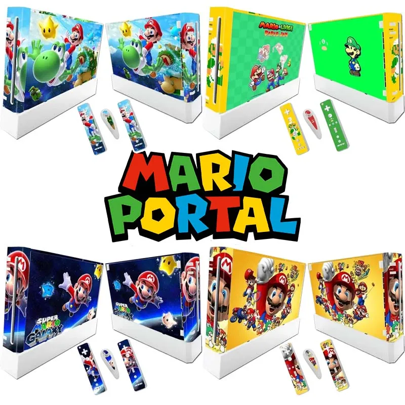 Super Mario WII наклейка на кожу ПВХ красочная наклейка на кожу наклейка крышка для игровой консоли WII контроллер фюзеляжа защитная пленка новая