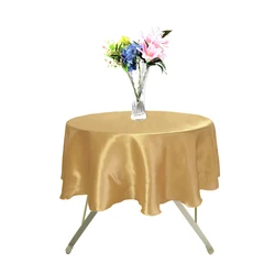 Toalha De Mesa De Cetim Redonda Multicolor, Wedding Party Toalha De Mesa, Decoração De Louça, Capa De Banquete Em Casa, Decoração De Natal, 145cm