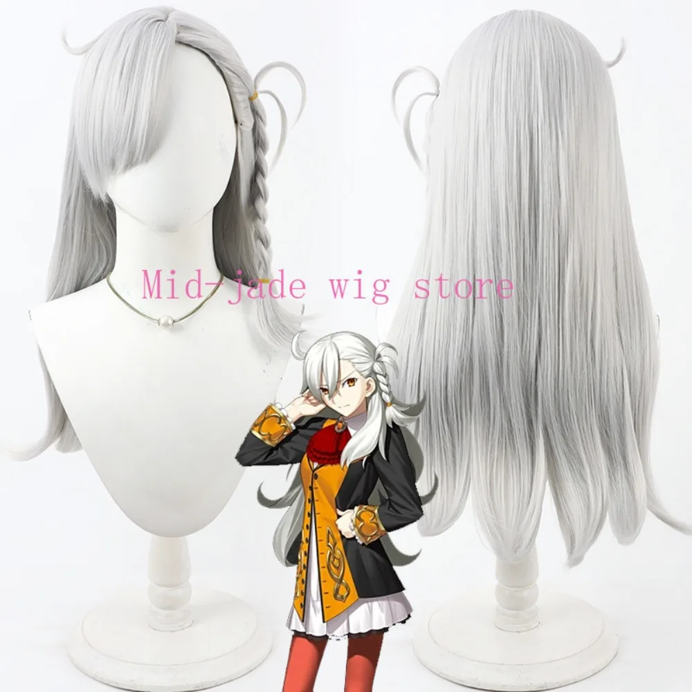 Olga Marie Cosplay Wig Realistic Scalp Silver White Hair for Valentine Fantasy Character Event and Studio Photography