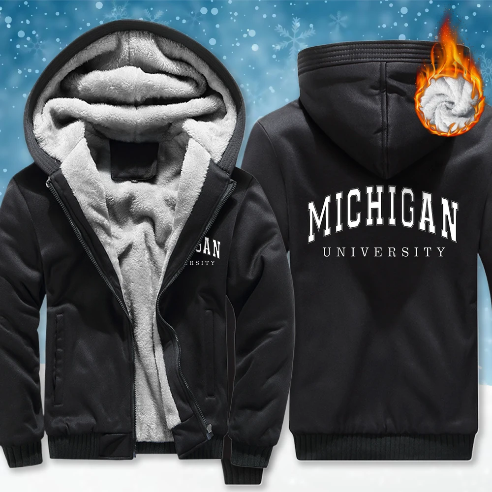 

Мужские пальто на молнии с буквенным принтом США, утепленные модные толстовки, повседневный свободный топ унисекс, зимний карман с длинным рукавом