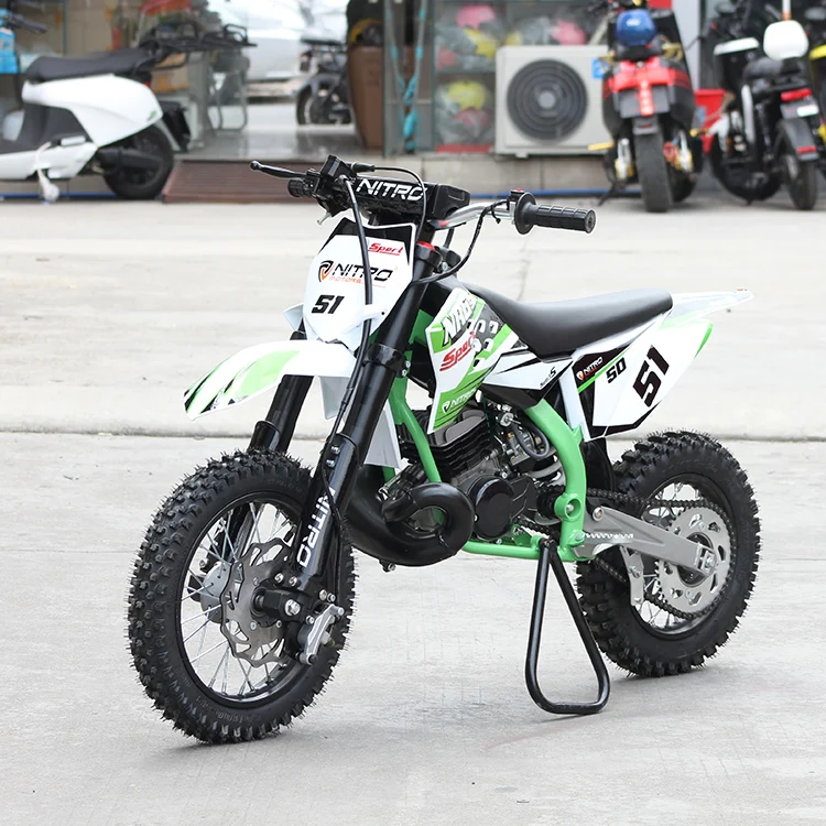 Factory direct sale CDI ignition kick start gas powered 2 stroke 50cc mini dirt bike for kids