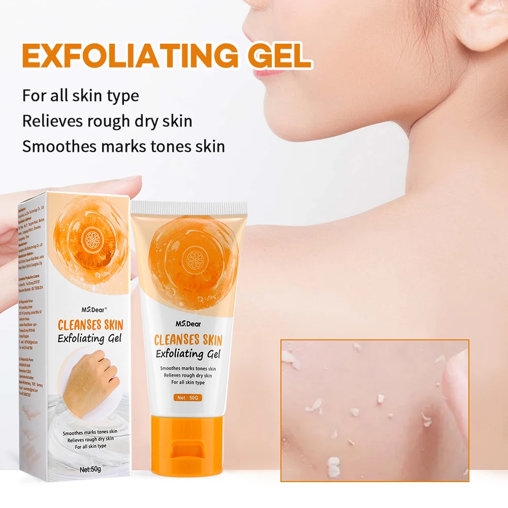 50g Orange Exfoliating Gel Dead Spot Remover Brighten Peeling Gentle Repair Scrub Whiten Hydrating Moisturizer Skin Care