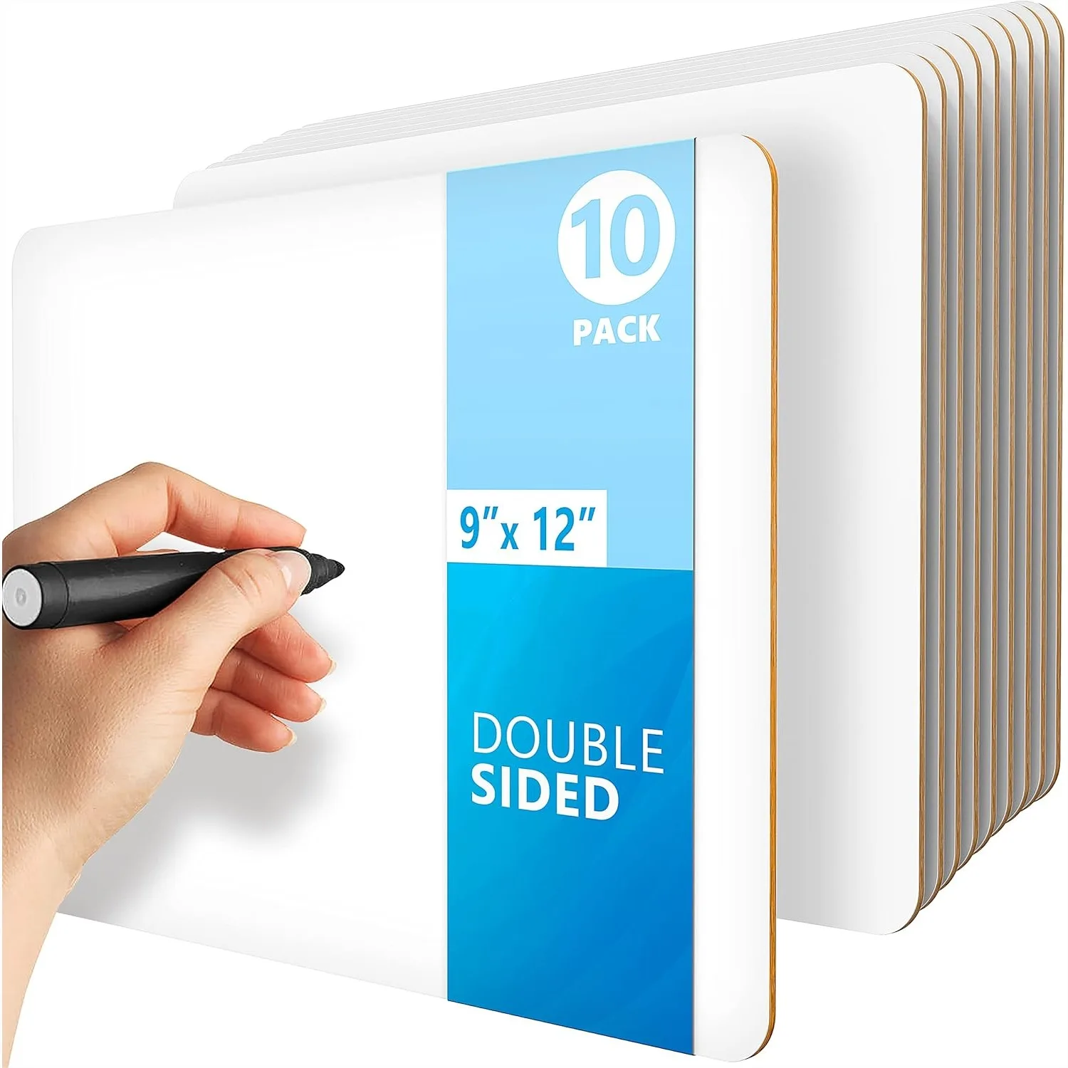 

9x12 Small White Board for Students, Double Sided Mini Dry Erase Board for Classroom