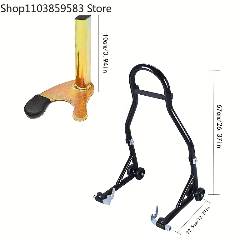 2 Stück Motorrad-Parkständer-Haken U-förmige Motorrad-Montageständer-Befestigungen Stützrahmen Motorrad-Zubehör – Detail 5