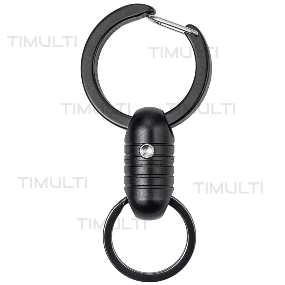 TIMULTI Round Carabiner Clip,and Magnetic Quick Release Keychain,Detachable Rotatable Key Chain Connector