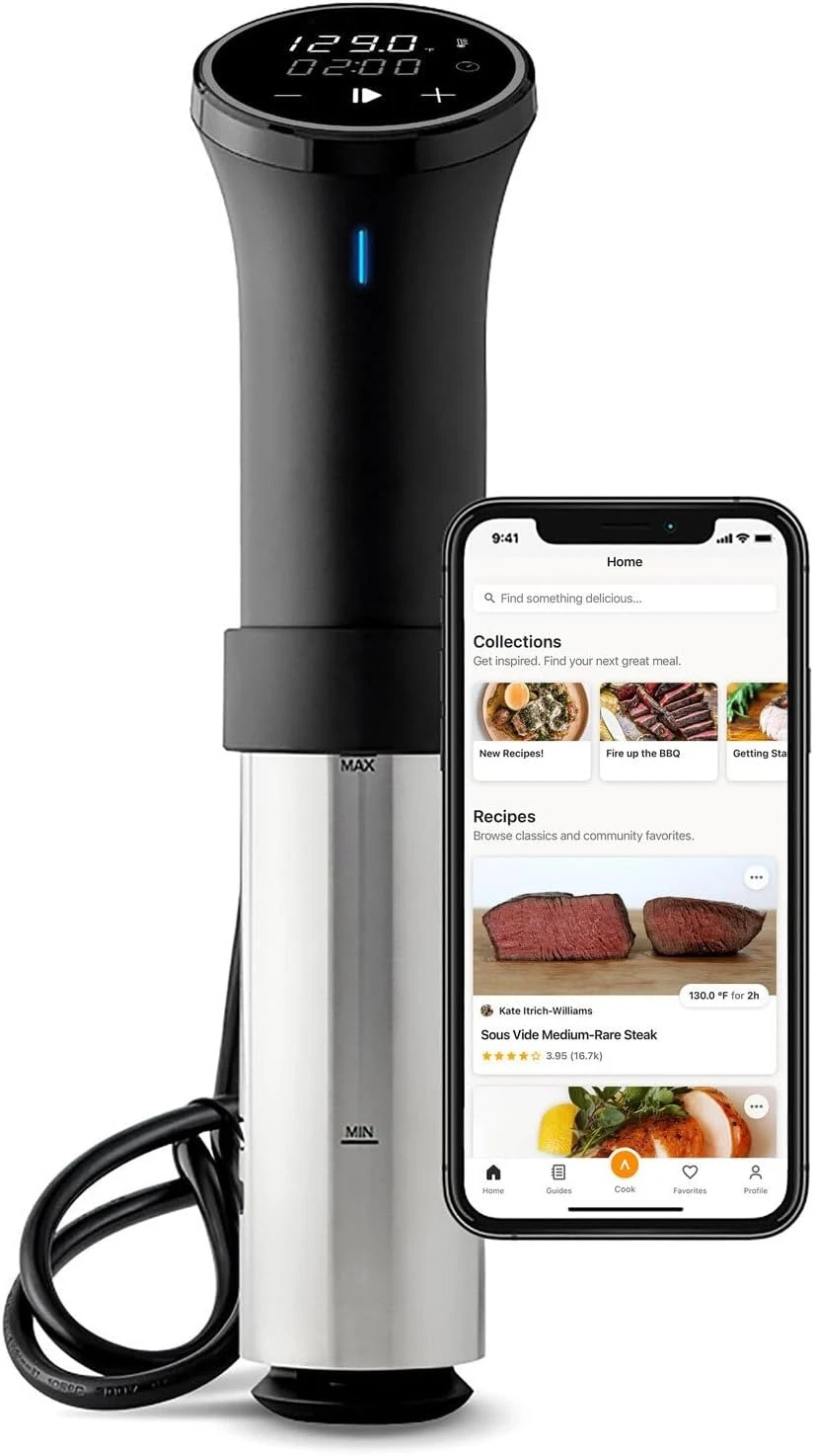 1100W Sous Vide Precision Cooker 3.0 with WiFi, Stainless Steel Immersion Circulator for Home Kitchen Sous Vide Cooking