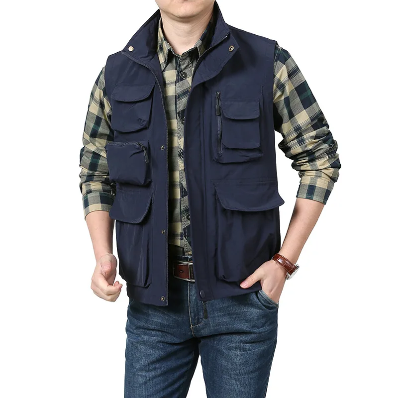 

Men's Casual Trend Multifunctional Vest Waterproof Quick Drying Outdoor Sports Photography Tank Top Large Coat