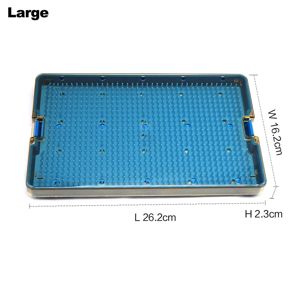 

Silicone Sterilization Tray Case Small Size for Dental Instrument Disinfection and Storage Lab Clinic Use