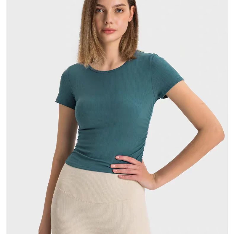 

Lemon Women Sports Short Sleeve T-shirt All it Takes High Elasticity Slim Short T-shirt Quick Drying Running Fitness Yoga Top
