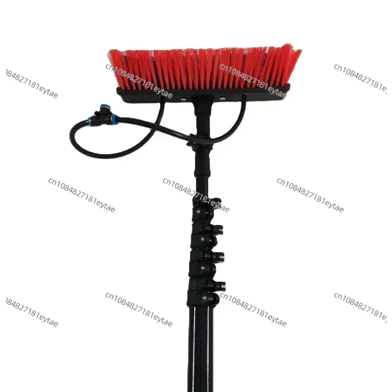 6m/12m/18m aluminum alloy telescopic pole for solar panel cleaning with brush and hose