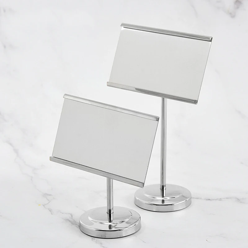 High End Hotel Buffet Label Rack Price Tag Display Stand Food Sign Holder Desk Sign Stand Name Card Clip Wine Info Display Stand