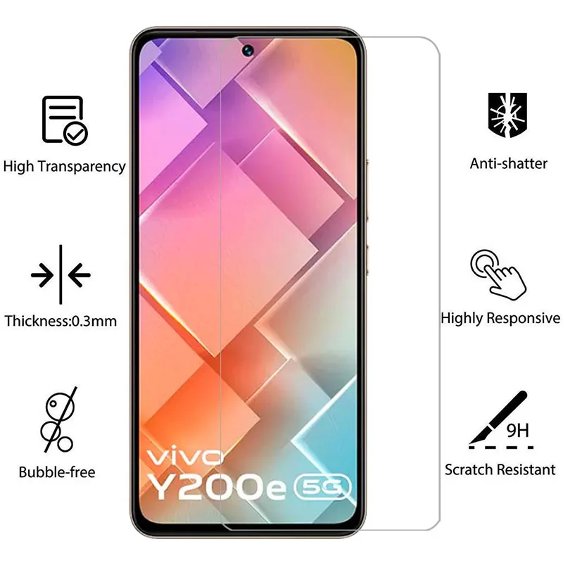 tempered glass for vivo y200 y200e phone case on vivoy200 vivoy200e y 200 e 200e 200y 5g back cover 360 protective coque bag viv