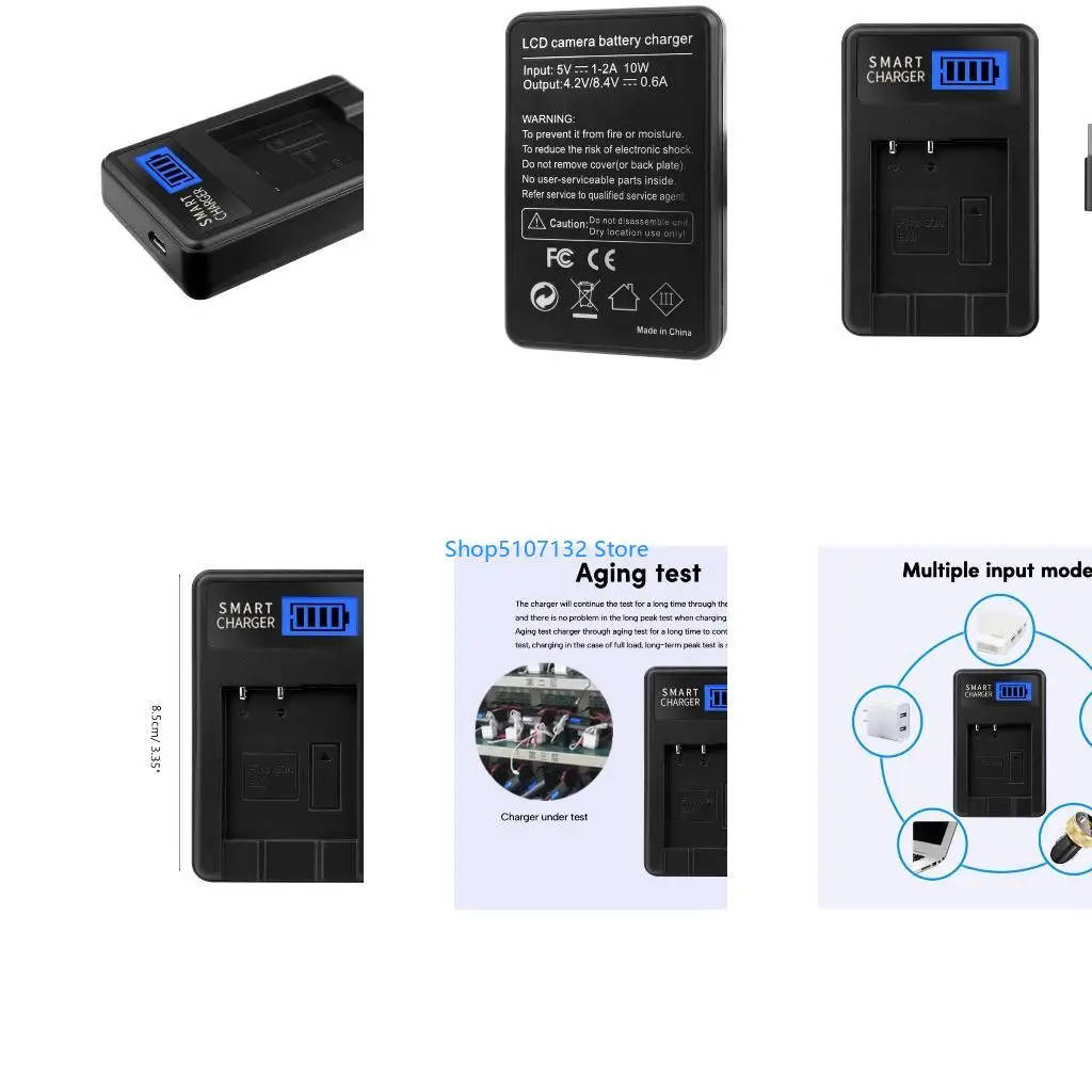 87HD Compact ABS Camera Battery with LCD Display for Cyber-shot DSCT110,