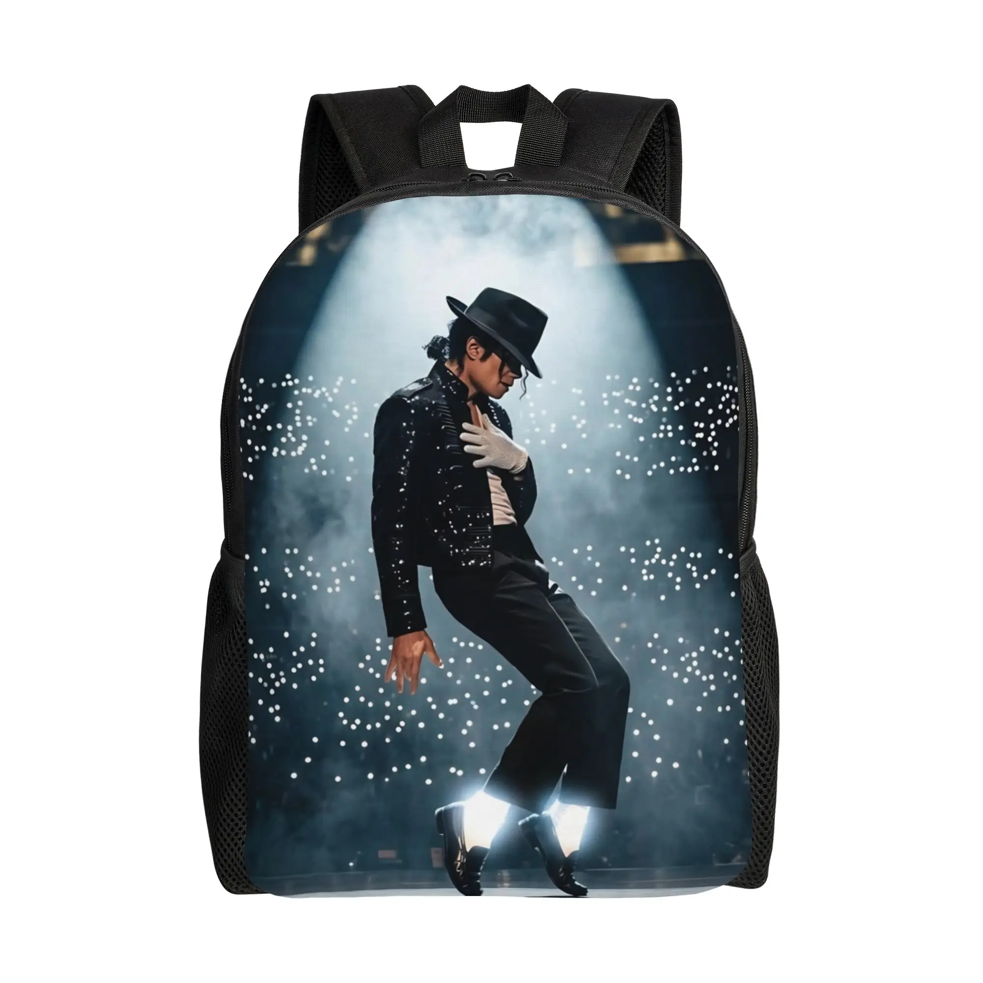 M-Michaels MJ King Music Casual Backpack Gift High School Business  Daypack for Men Women Laptop Shoulder Bag