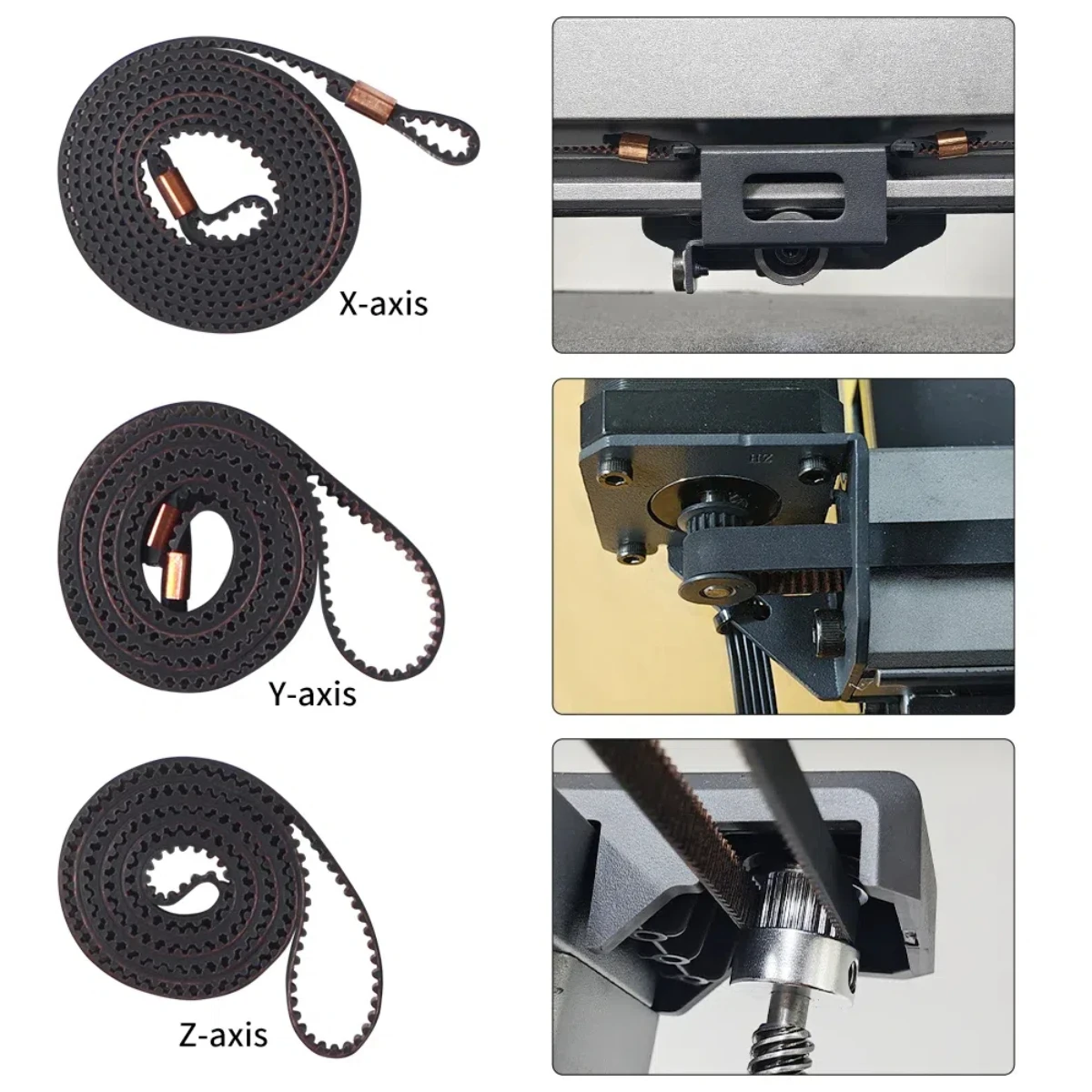 XYZ Belt for Anycubic Kobra 3/Kobra 2 3D Printers 2GT Open Synchronous Belt Replacement