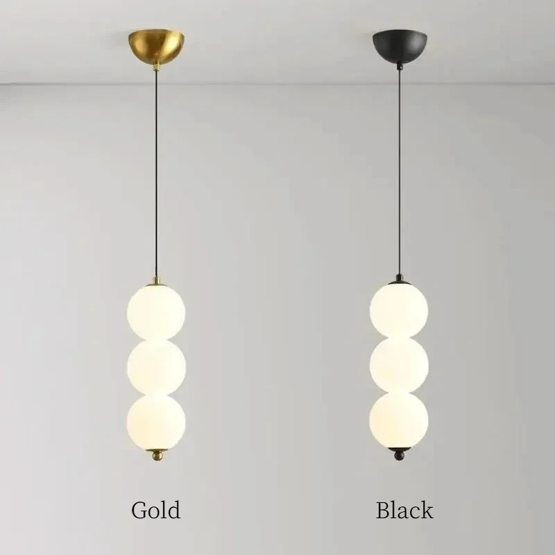 

Nordic Cream Wind Pendant Lamp LED Creative Ball Tomatoes on Sticks Small Chandelier Modern Minimalist Bedroom Bedside Lights