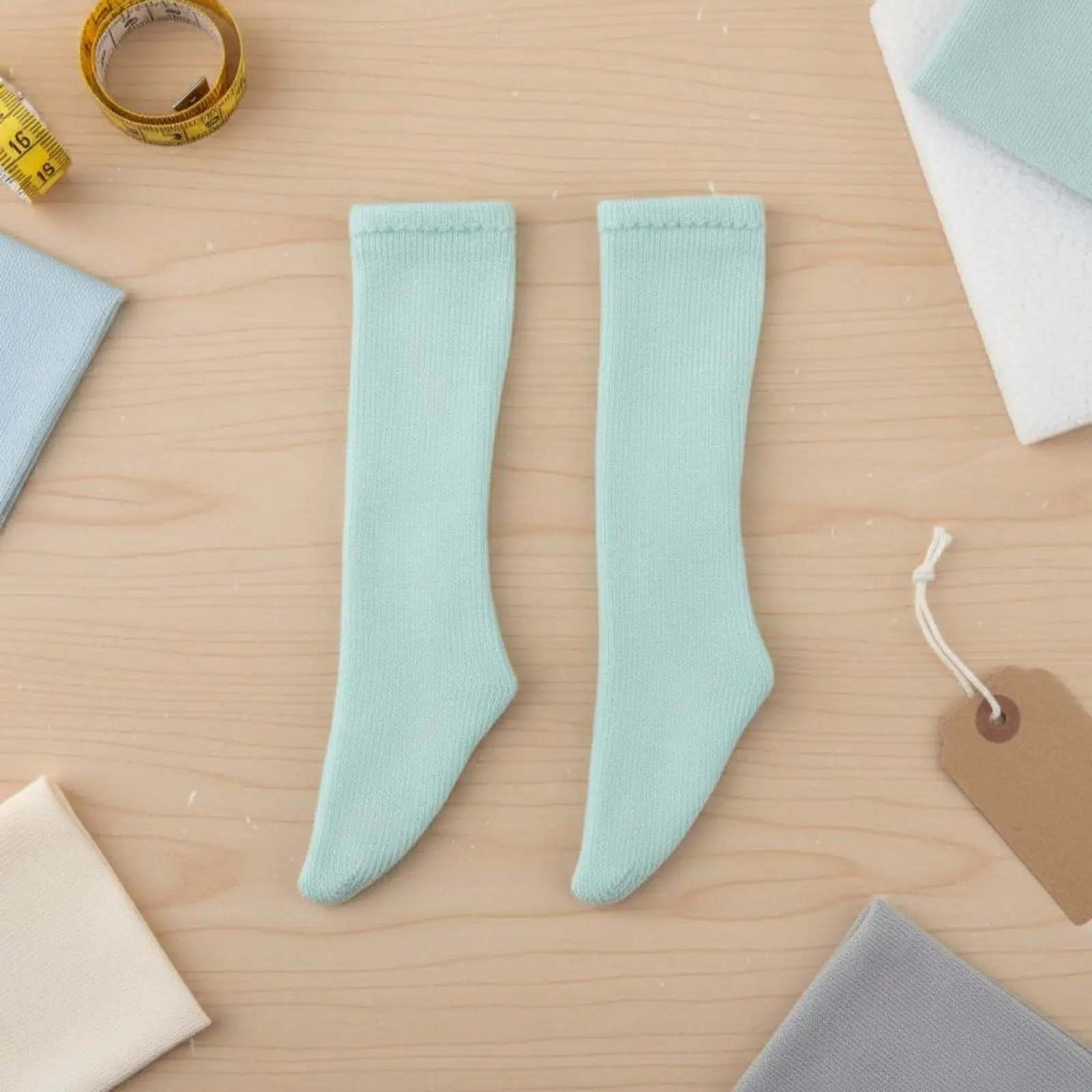 Soft Breathable Cotton Doll Socks Classic Rib Knee High Multi Color Set for Blythe Doll Clothing Lovers