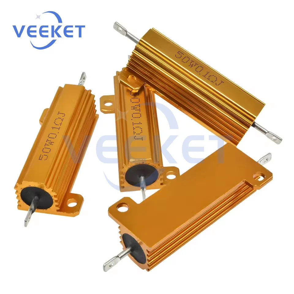 Aluminum Power Metal Shell Case Wirewound Resistor 50W 100W 0.01R to 100K Ohm 5% Accuracy Various Resistance Options Available