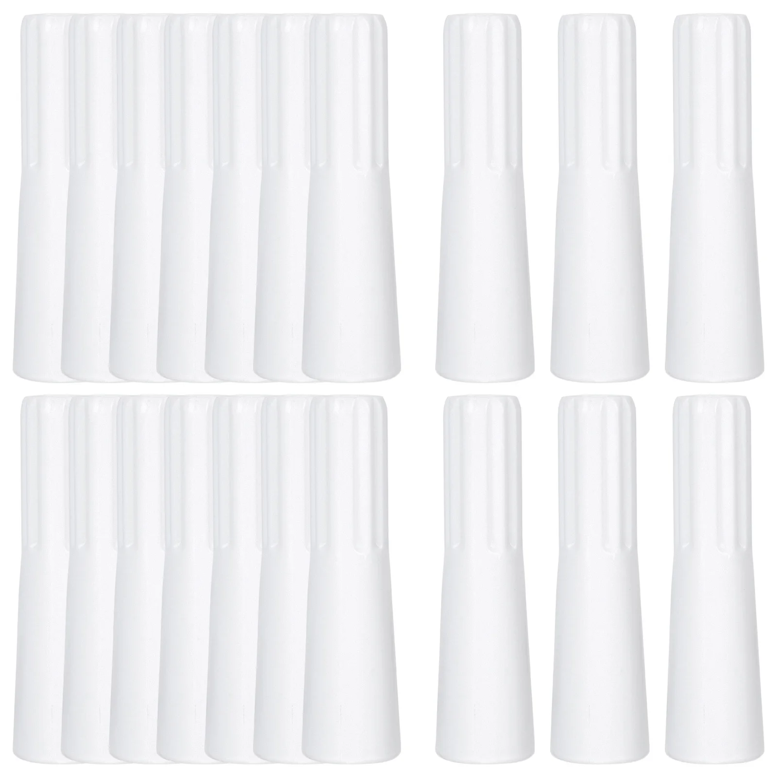 20 قطعة ستائر النوافذ البيضاء اكسسوارات مقابض العالمي قضيب قبعات سهلة التركيب استبدال عصا قبضة أجزاء أعمى إمالة قضيب مقابض