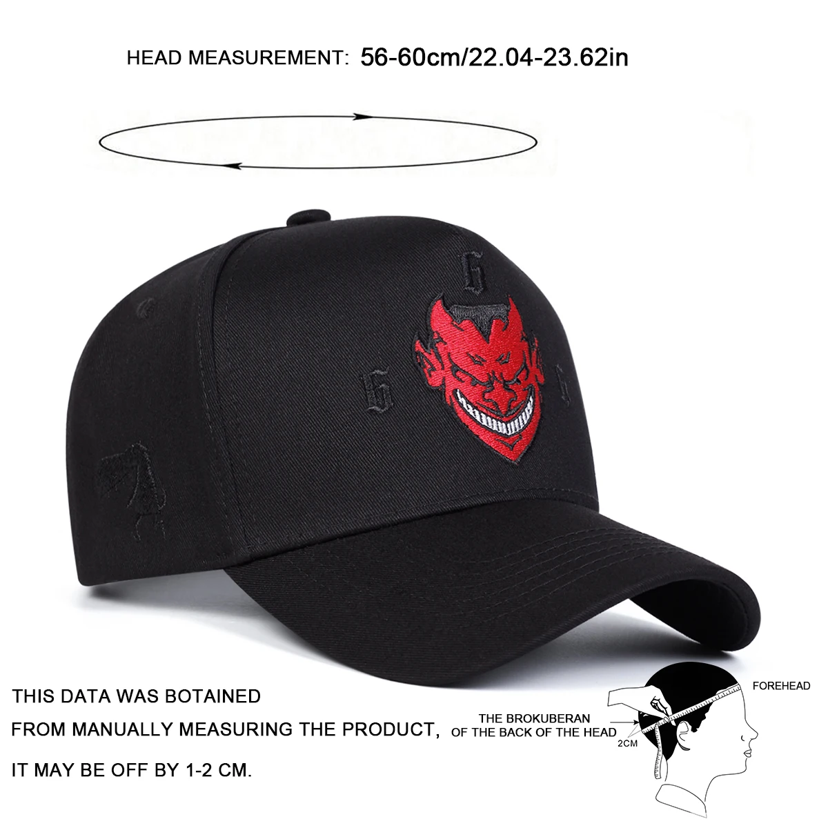 Unisex Red Face Grimace Embroidery Baseball Caps Spring Autumn Outdoor Adjustable Casual Hats Sunscreen Hat Sports Cap