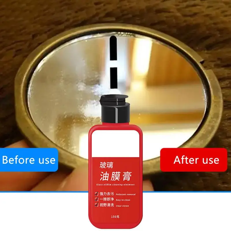 

Car Glass Oil Film Remover Window Glass Cleaner Auto Windshield Cleaner Oil Film Removal Glass Cleaning For Bathroom Window