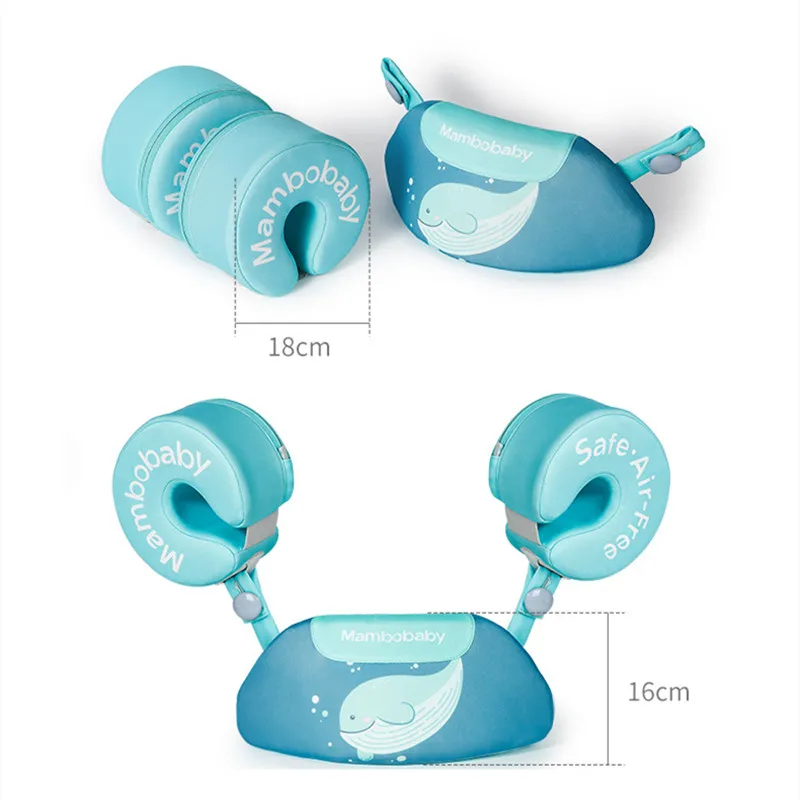 Mambobaby bébé bras de natation flotteurs entraîneur de natation flotteur gilet de natation avec bras ailes bouée Non gonflable pour piscine de plage