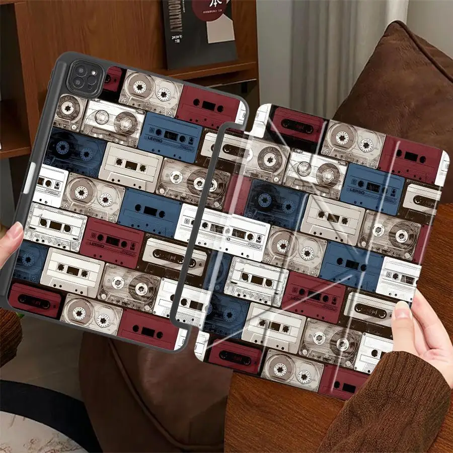 

Videotape Holder Cover Tablet Case For iPad Air 4 5 M3 M2 M4 11inch Pro 11th 10th 9th 8th 7th 12.9inch Mini 6 7 Pro 2025