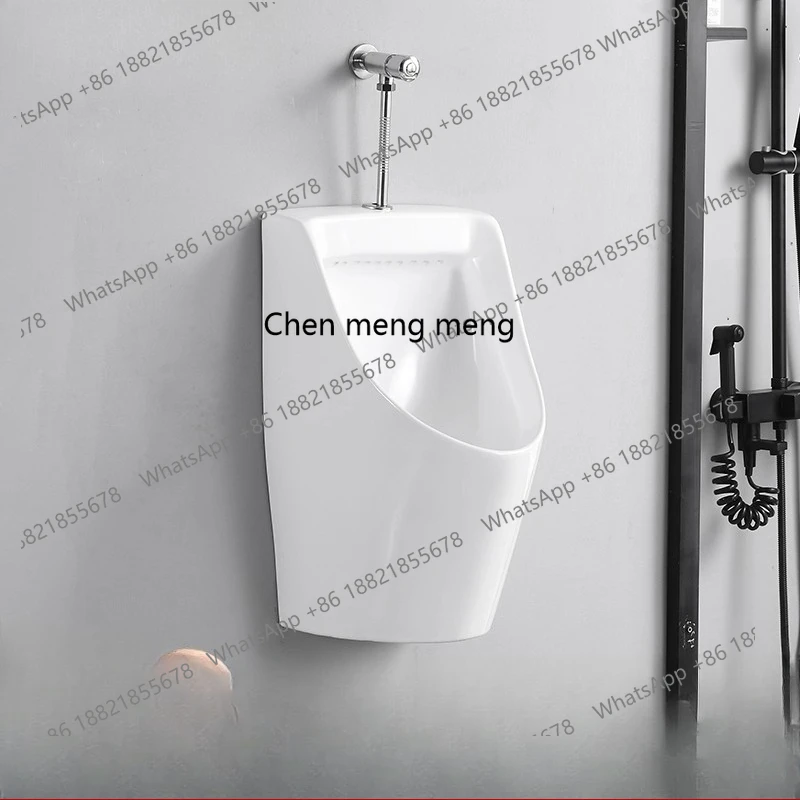 

Men's urinal household adult ceramic urinal with built-in trap and odor wall hanging toilet bucket
